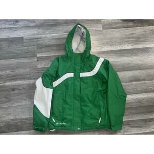 Columbia Vertex Women's Green and White Waterproof Jacket - Size Medium